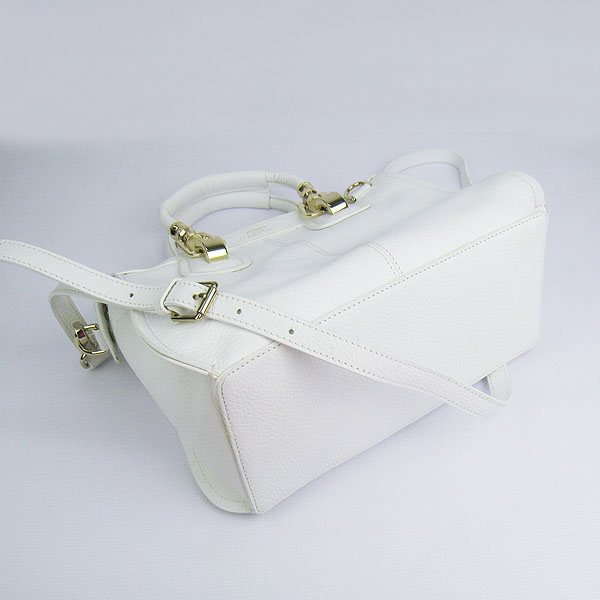 Replica Hermes New Arrival Double-duty leather handbag White 60669